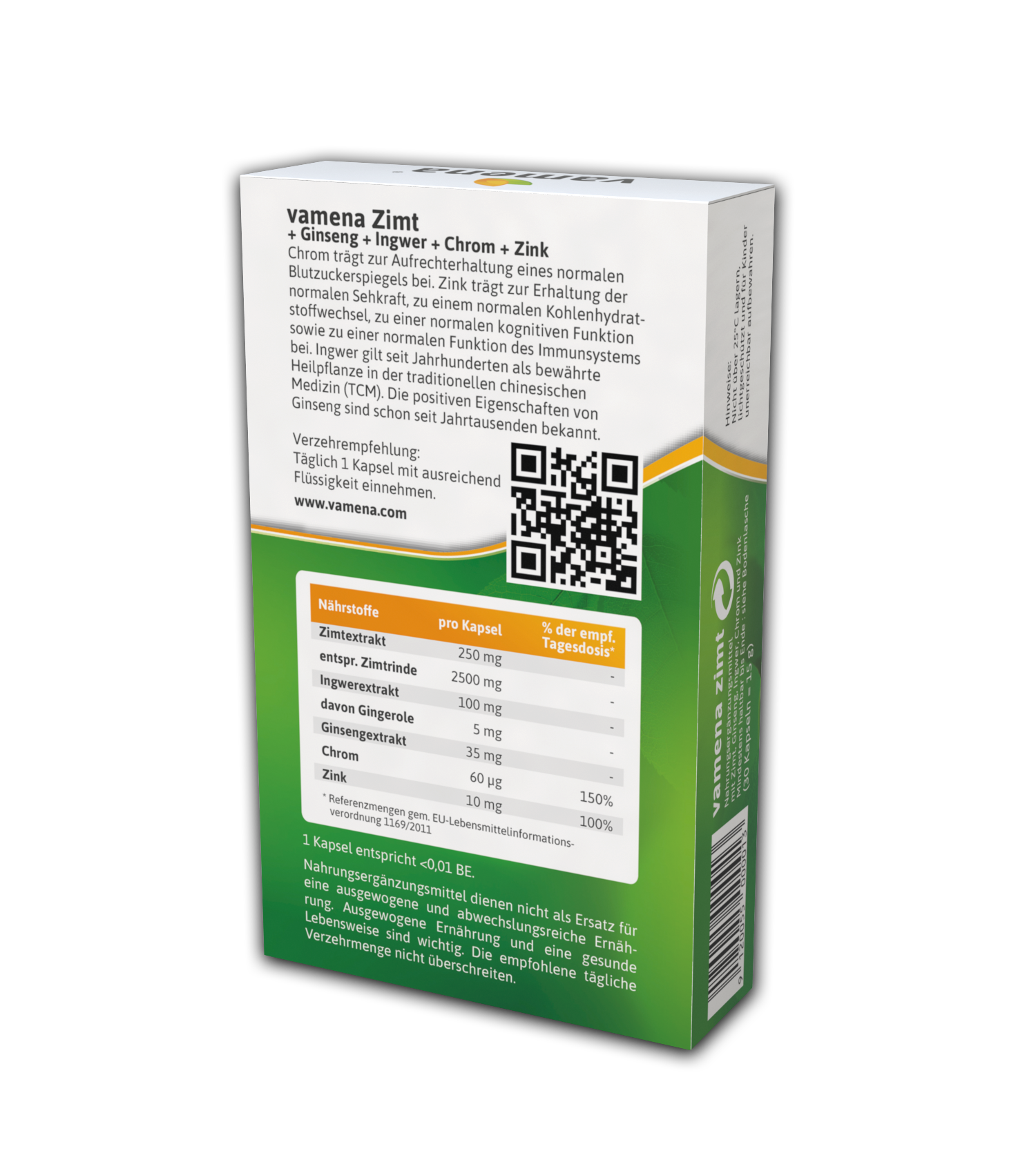 vamena Zimt 30 Kapseln vegan