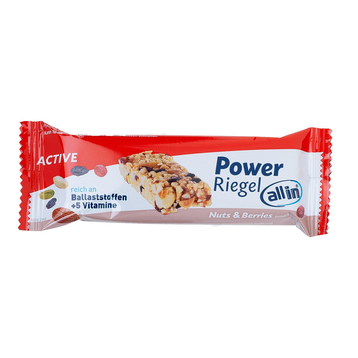 all in® ACTIVE Power Riegel Nuts & Berries, sweet & salty (24x30Gr.)