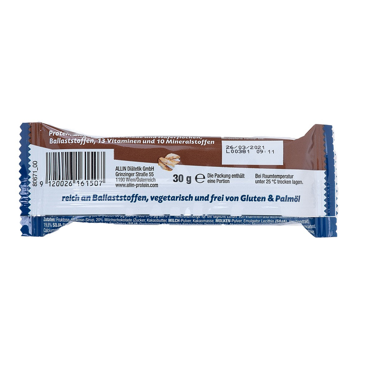 all in® COMPLETE Protein Riegel Chocolate & Oat (24x 30Gr.)