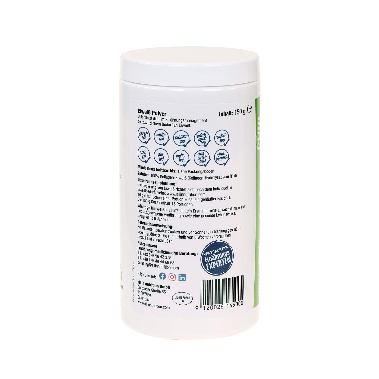 all in® PURE Protein Kollagen Pulver geschmacksneutral