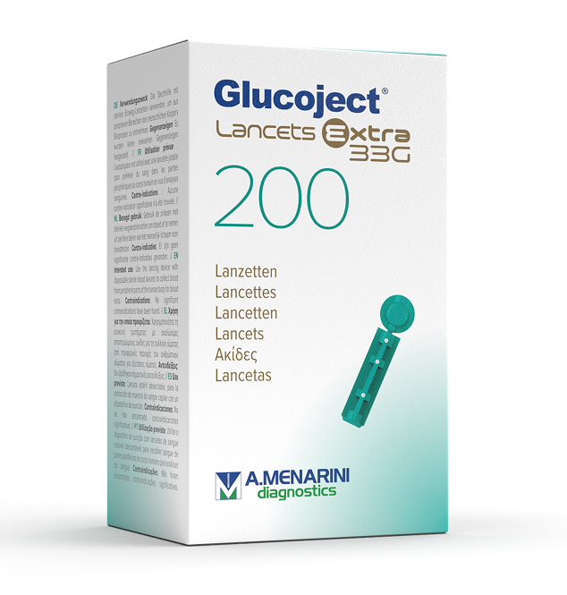 A. Menarini Glucoject EXTRA 200 Lanzetten 33G