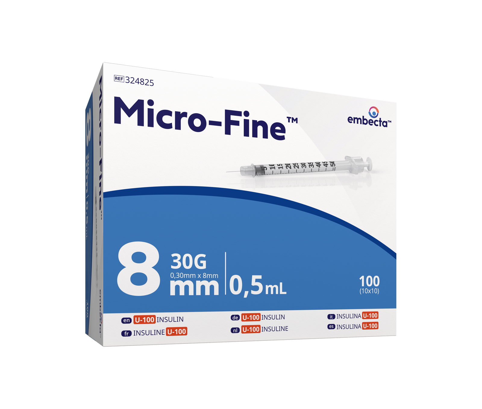 Micro-Fine™+ Insulinspritzen U-100 30G 0.30x8mm 0,5ml