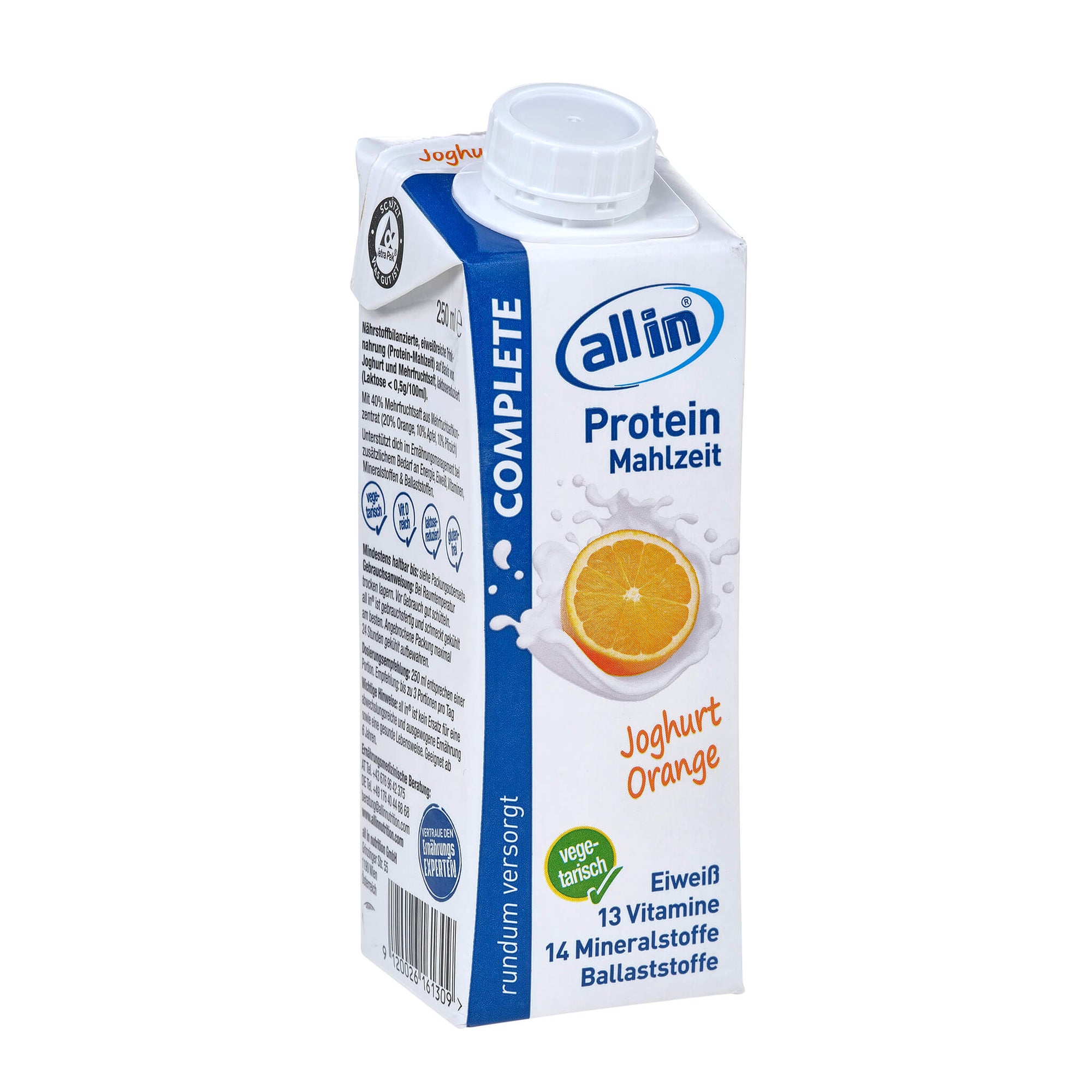 eiweiß aufbewahren all in® COMPLETE Joghurt Orange