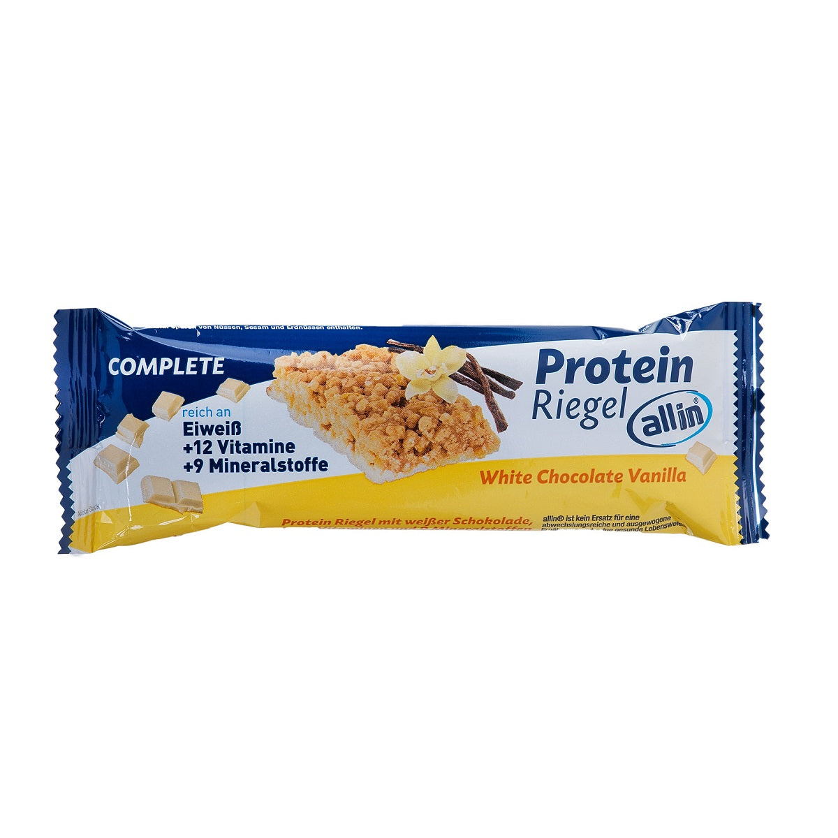 all in® COMPLETE Protein Riegel White Chocolate Vanilla (25x 40Gr.)